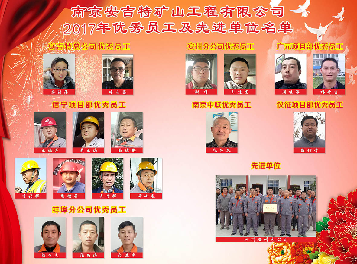 2017年度优秀员工